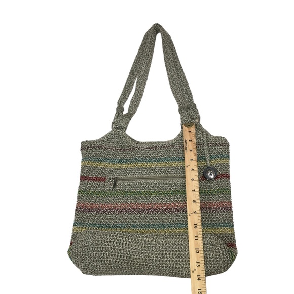 THE SAK Belle Crochet Voyager Colorful  Striped Boho Shoulder Beach Tote Bag - Picture 6 of 16